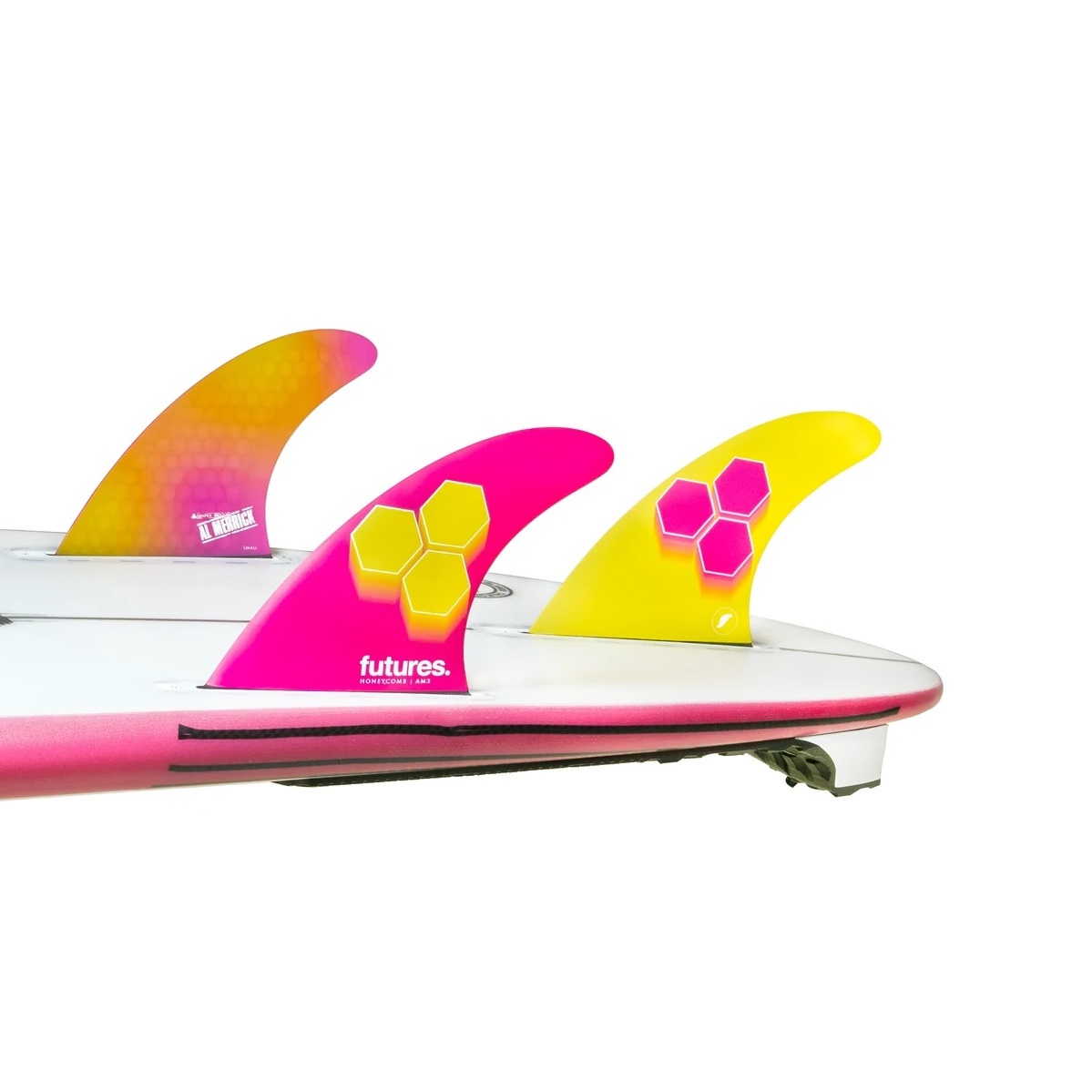 Futures  Fins AM3 Honeycomb Thruster Fin Set Pink-Yellow S main image 0